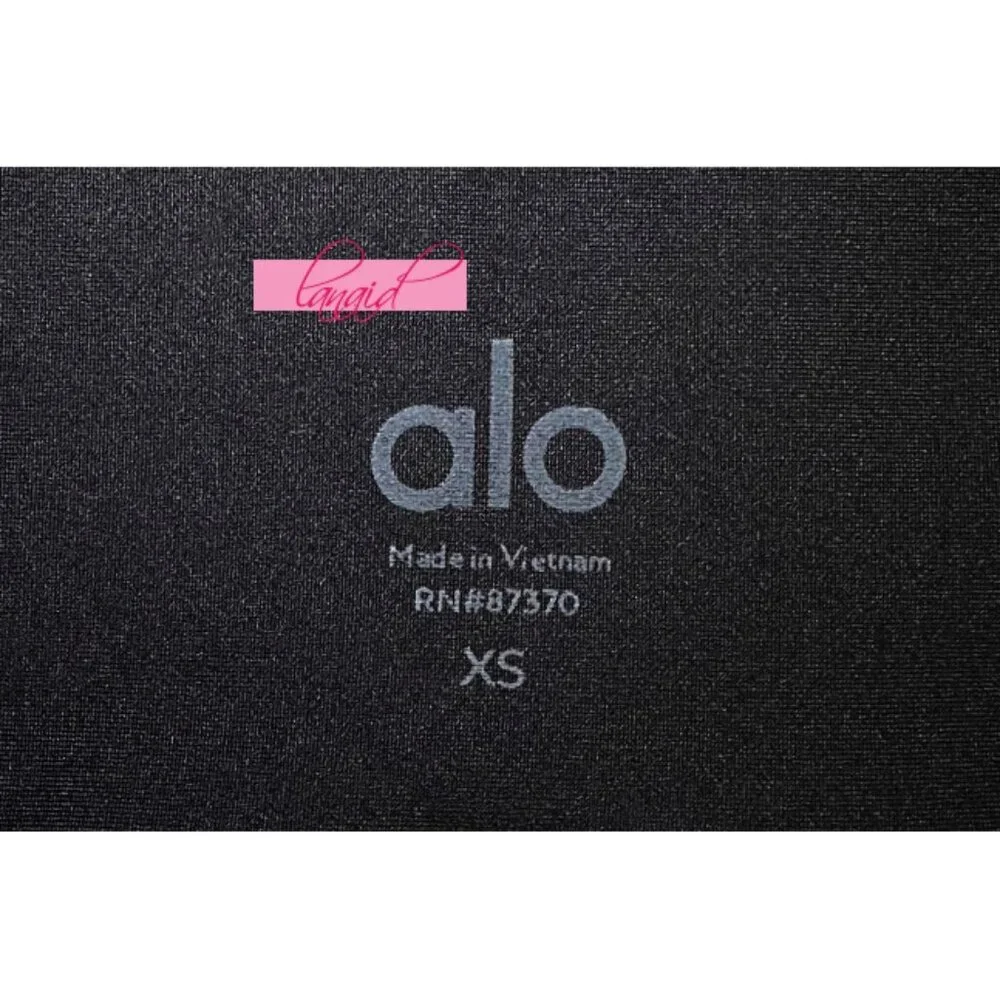 Alo High-Waist Airlift Biker Shorts Black Hi-Rise Waisted Bermuda Long Bike XS